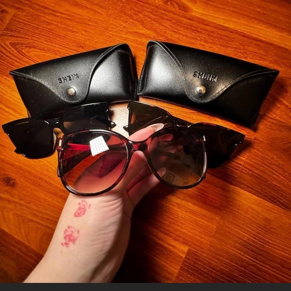 Tahari and SHEIN Stylish Black and Brown Sunglasses Set - 3 Pair - Picture 2 of 7